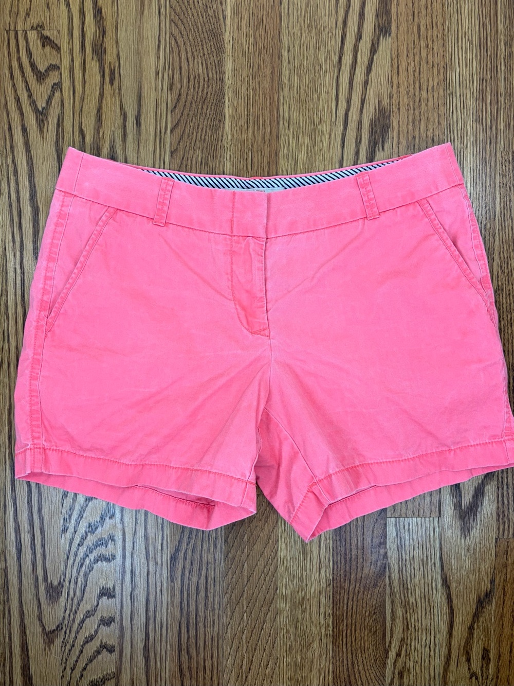 J. Crew 5" 100% Cotton Coral Pink Broken-in Chino Shorts